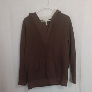 Old Navy Maternity Brown Hooded Sweatshirt Size Medium